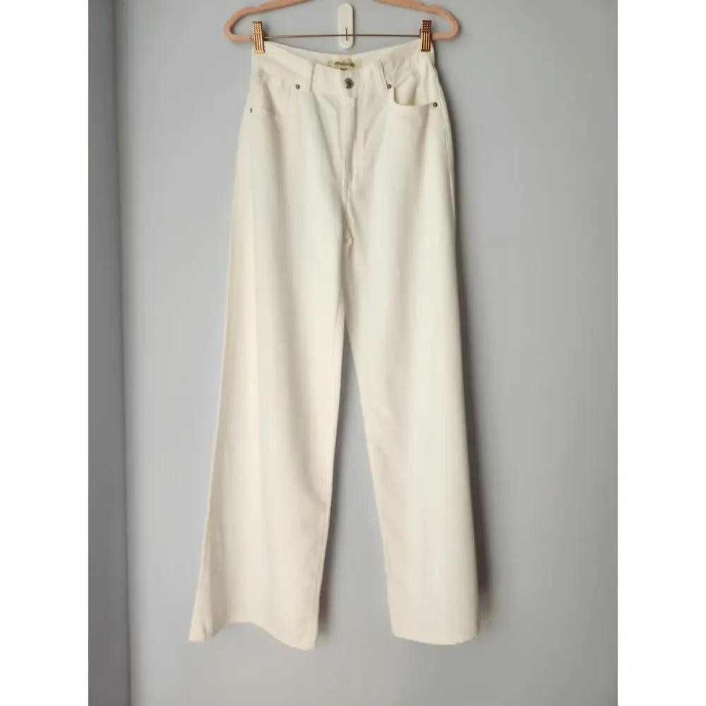 NWT Madewell Superwide-Leg Jeans: Airy Denim Edition White 24